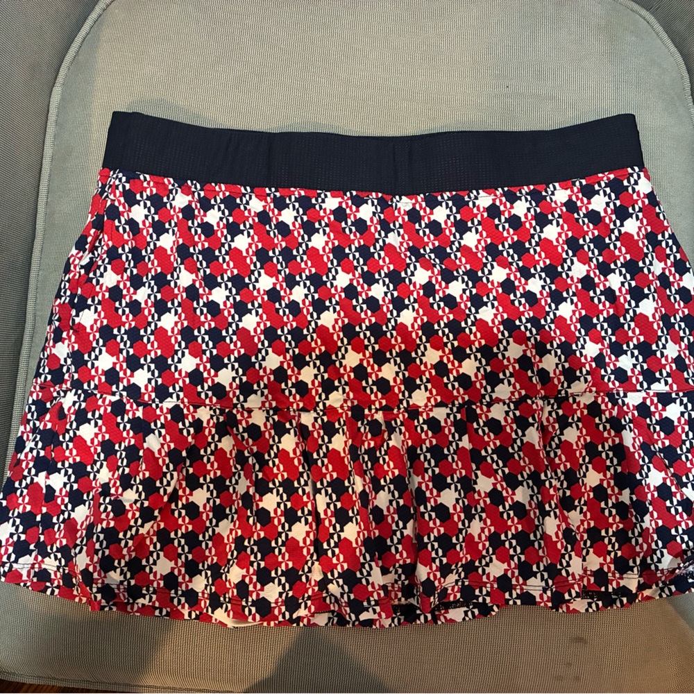 Sport Haley Red and Black Geometric Mini Skirt